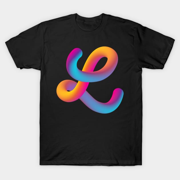 Curly L T-Shirt by MplusC